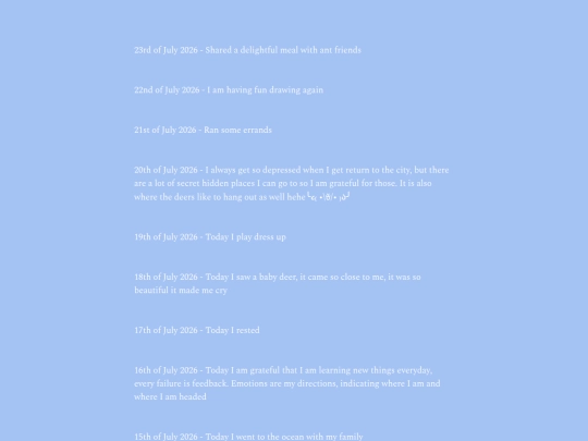 diary screenshot