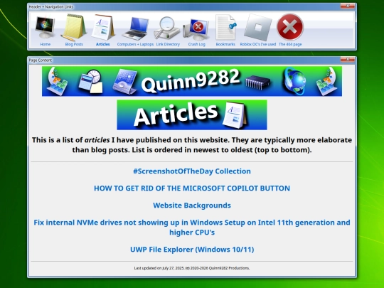 articles screenshot