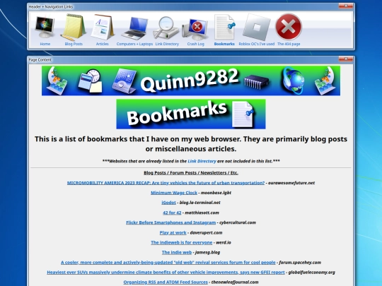 bookmarks screenshot