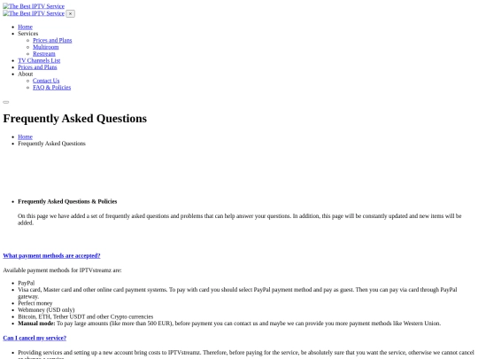 faq screenshot