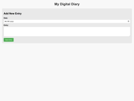 htmlDiary screenshot