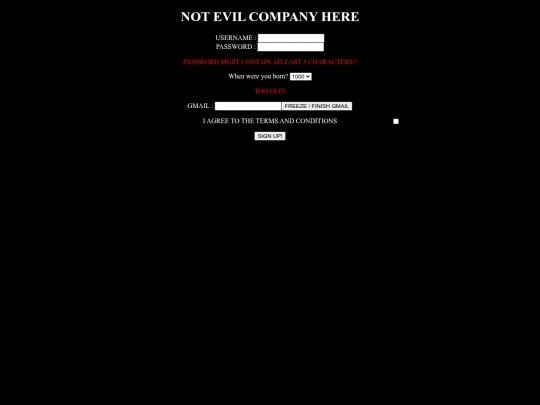 signup screenshot