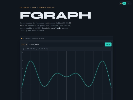 kolibriOS/fgraph screenshot