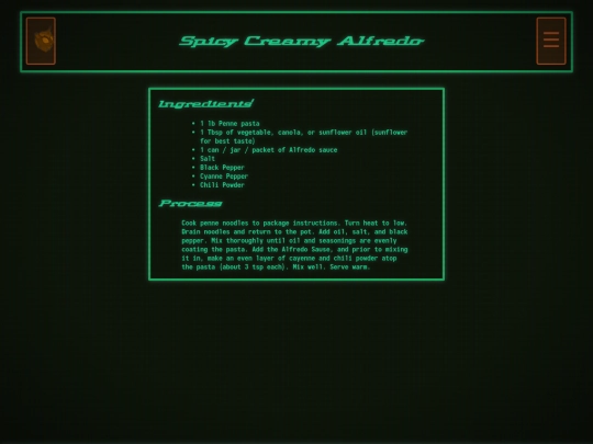 pages/recipies/pages/recipies/spicypennealfradio screenshot