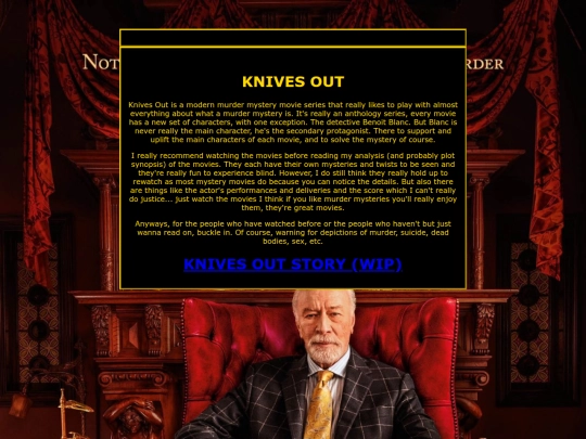 the deck/knives_out/knivesoutMainPage screenshot