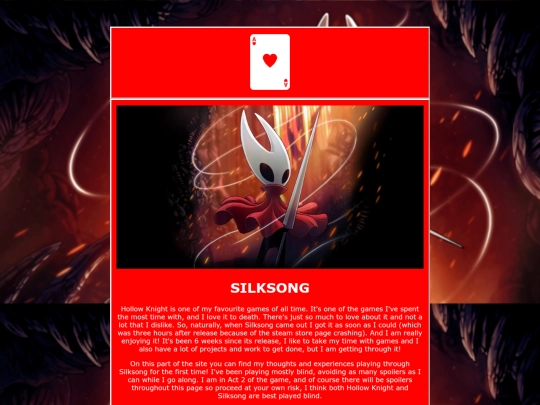 the deck/silksong/silksongMainPage screenshot