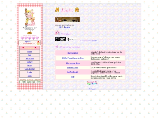 links screenshot