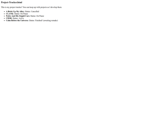 project-tracker screenshot