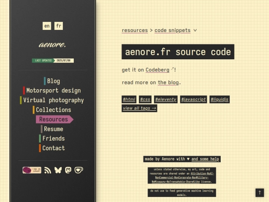 resources/code/aenore-fr-source-code screenshot