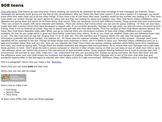 index screenshot
