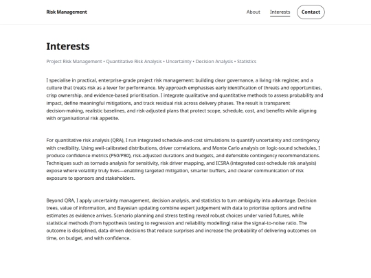 interests screenshot