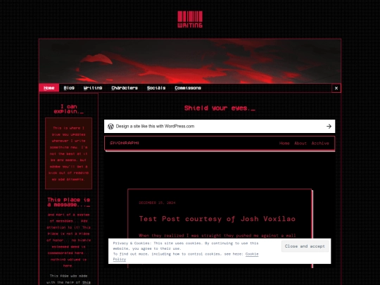 writing screenshot