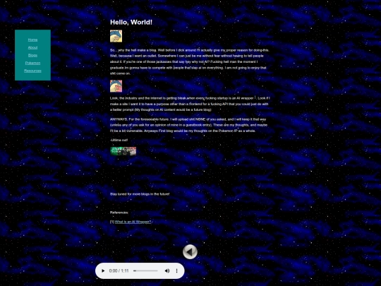 blogs/helloworld screenshot