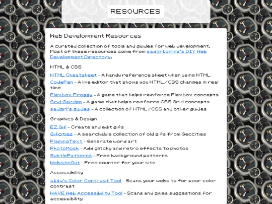 posts/resources screenshot
