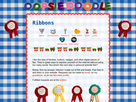 freestuff/ribbons screenshot