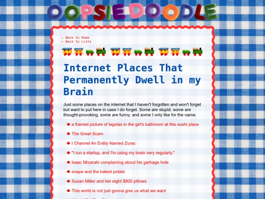 lists/internet-places-i-cant-forget screenshot
