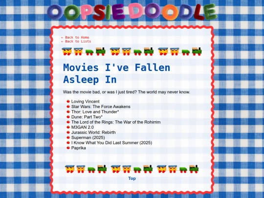 lists/movies-fell-asleep screenshot