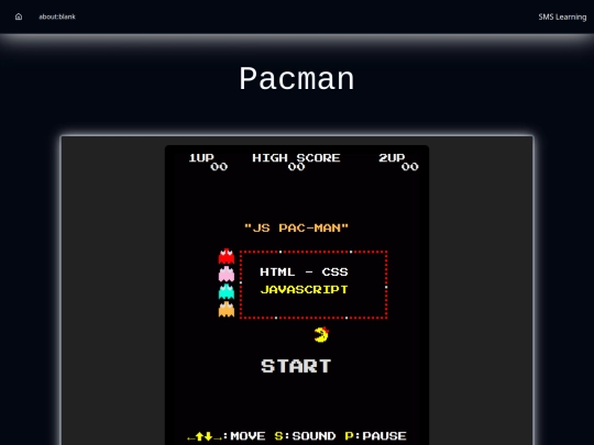 learn/pacman screenshot