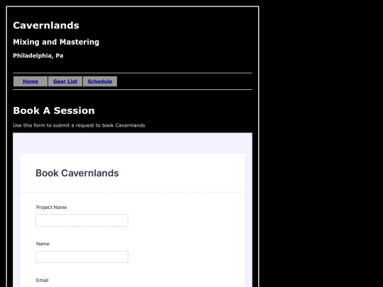 Schedule screenshot