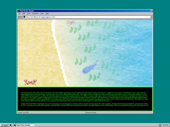 src/code/pixel-water screenshot