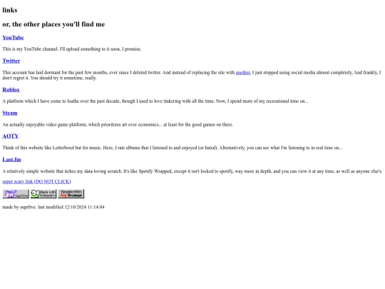 links screenshot