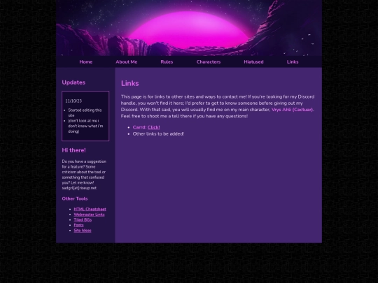links screenshot