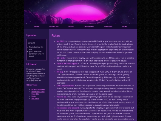 rules screenshot