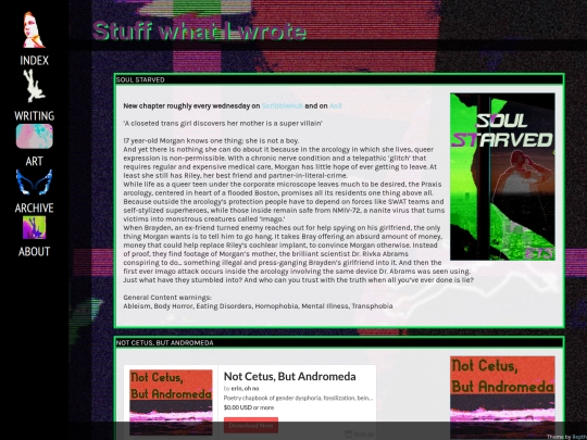 writing screenshot