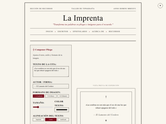 imprenta screenshot