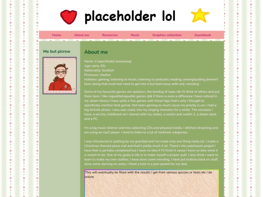 aboutme screenshot