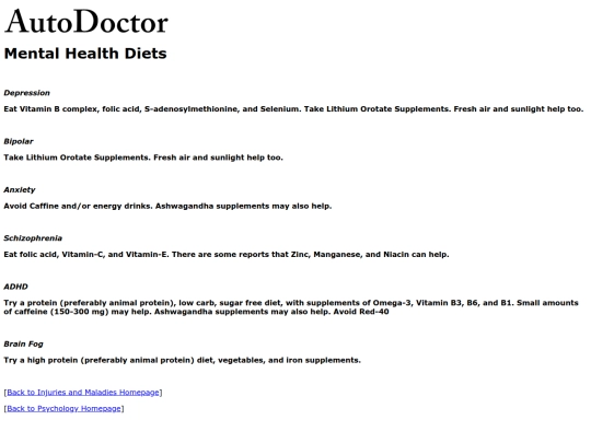 injuries/mentalhealthdiets screenshot