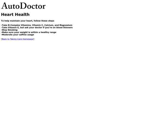 takingcare/hearthealth screenshot