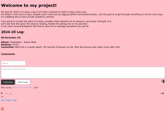 log screenshot