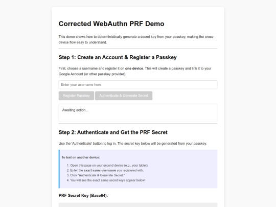 prf screenshot