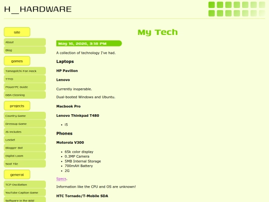 blog/mytech screenshot