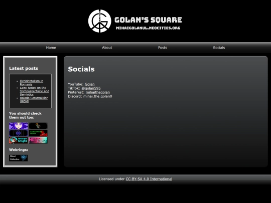 socials screenshot
