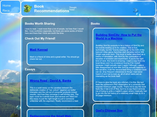recs/books screenshot
