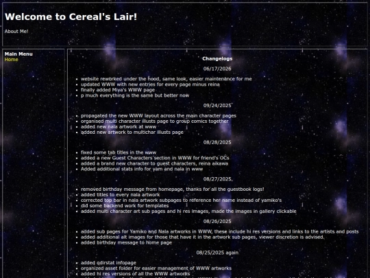 subpages/changelog screenshot