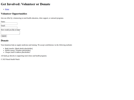 volunteer screenshot