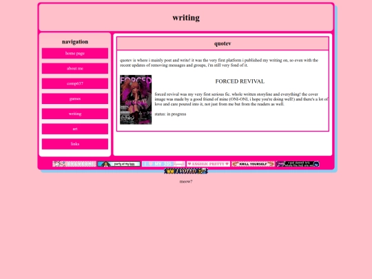 writing screenshot