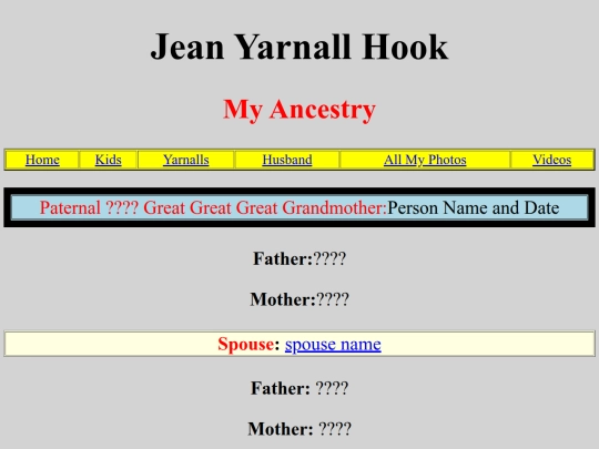 Ancestry/Template screenshot