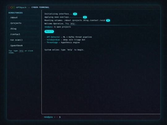 projects screenshot
