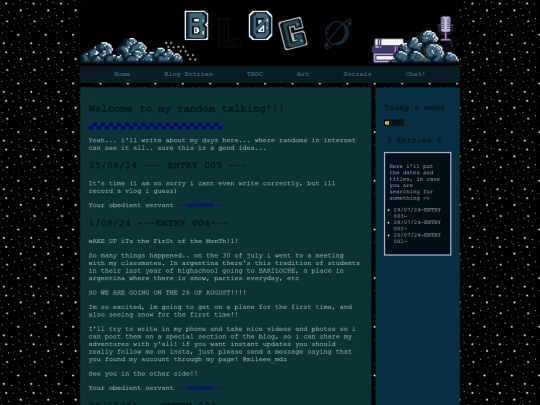 Blog screenshot