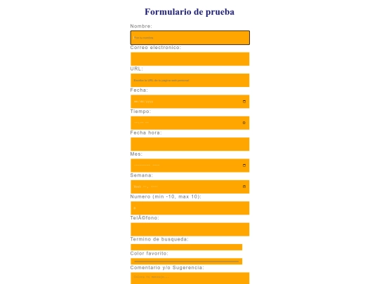 Formulario  screenshot