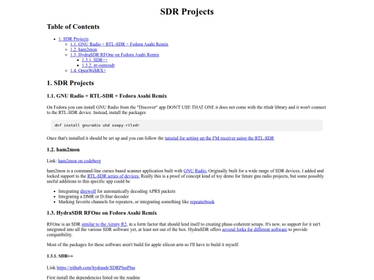 wiki/sdr-projects screenshot