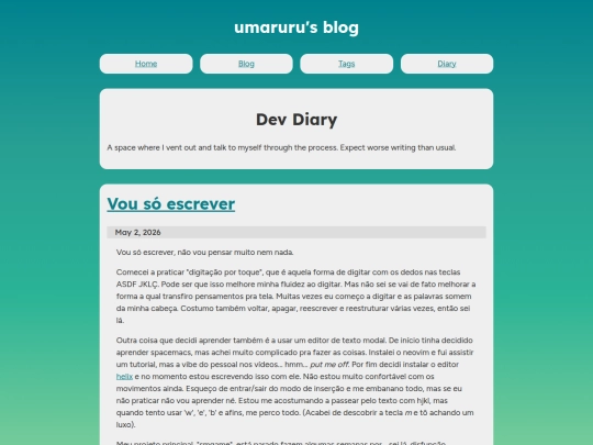 blog/diary screenshot