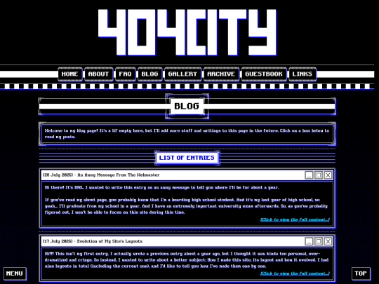 blog screenshot
