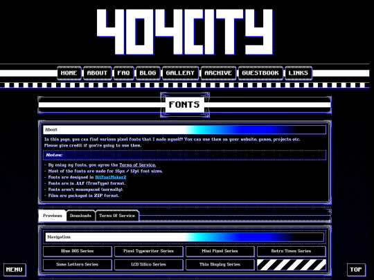fonts screenshot