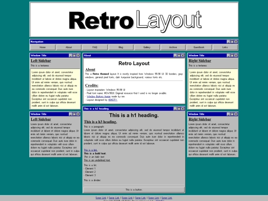 layouts/retro-layout screenshot