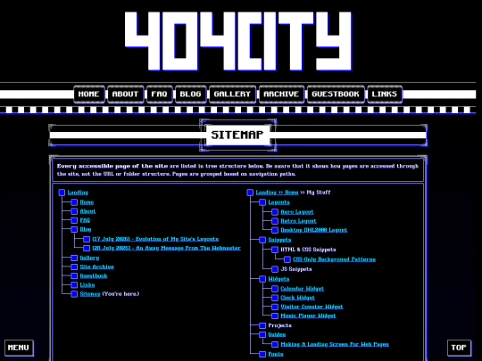 sitemap screenshot
